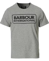 Barbour International Large Logo Crew Neck Tee Antracite Grey