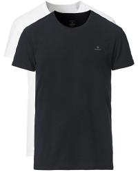 GANT 2-Pack Crew Neck T-Shirt Black/White