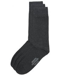 Amanda Christensen 3-Pack True Cotton Socks Antrachite Melange