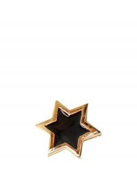 Enamel Star Charm, Gold Design Letters Gold
