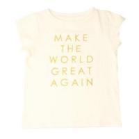 byClaRa - T-shirt, Make The World Great Again - Ivory