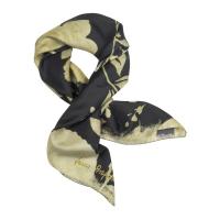 Floral Printed Twill Silk 90x90 Square Scarf