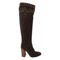 Studded Knee High Shoes Boots