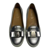 Novello Slip on Sneakers in Silver Leather