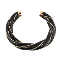 Diana resin and gold plated twisted bangle bracelet