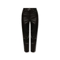 Carnation leather trousers