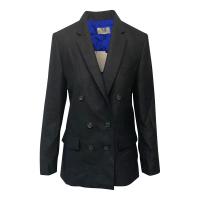 Double-Breasted Fitted Blazer in Wool