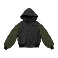 BOMBER WITH DETACHABLE SLEEVES
