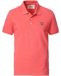 Lyle & Scott Plain Organic Cotton Pique Polo Shirt Electric Pink