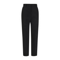 Trousers in cotton with zip and hook closure