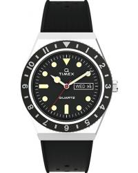 Timex Q Diver 38mm Rubber Strap Black