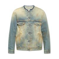 Denim jacket with vintage-effect