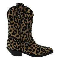 Gold Black Leopard Cowboy Boots
