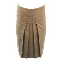 Pre-owned Front Pleat Detail Pencil Skirt