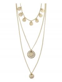 Arden 3-In-1 Crystal Necklace Gold-Plated Gold Pilgrim