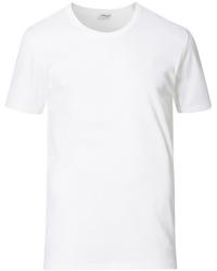 Zimmerli of Switzerland Mercerized Cotton Crew Neck T-Shirt White