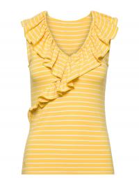 Striped Jersey Sleeveless Top Yellow Lauren Ralph Lauren