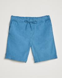 Morris Winward Linen Drawstring Shorts Light Blue