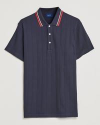 GANT Structued Knitted Polo Evening Blue