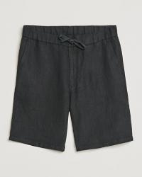 NN07 Keith Drawstring Linen Shorts Black