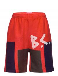 Color Block Bermuda Shorts Red Bobo Choses