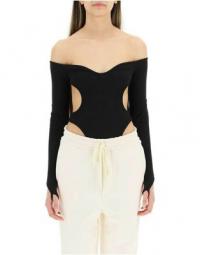 ribbed cut-out bodysuit