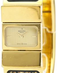 Pre-owned Hermes Loque Quartz Gold Plated