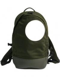18F3700TR312R Nylon Canvas Leather Backpack