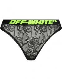 Lace briefs with logo