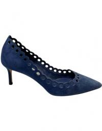 Scalloped Perforated Pumps in Suede