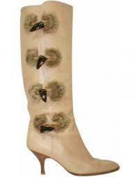 Winter Knee Length Boots With Decorations
