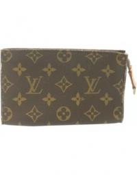 Pre-owned Canvas Cosmetic Pouch