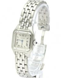 Pre-owned Panthere De Cartier Quartz Stainless Steel Dress Watch W25033P5
