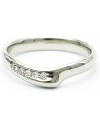 Open Heart Platinum Diamond Band Ring