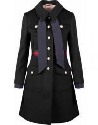 Bow-Detailed Wool Coat