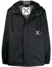 Logo-Print Hooded Rain Jacket