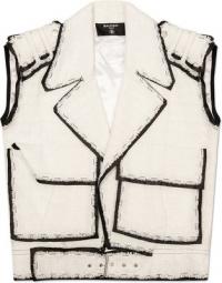 Oversize tweed vest