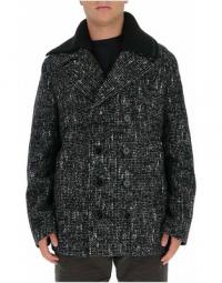 Fantasia check wool coat