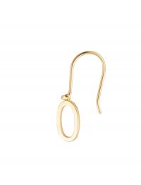 Initial Ear Hanger Design Letters Gold