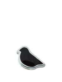 Enamel Bird Charm Design Letters Black