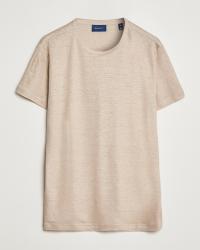 GANT Cotton/Linen Crew Neck T-Shirt Khaki Beige