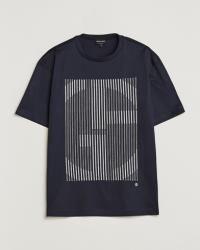 Giorgio Armani Abstract Logo T-Shirt Navy