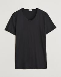 Zimmerli of Switzerland Sea Island Cotton Crew Neck T-Shirt Black