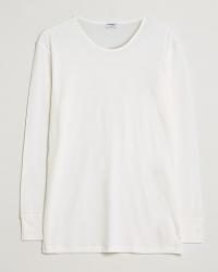 Zimmerli of Switzerland Wool/Silk Long Sleeve T-Shirt Ecru