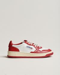 Autry Medalist Low Bicolor Leather Sneaker Red