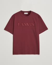 Lanvin Embroidered Tonal Logo T-Shirt Burgundy