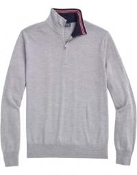 Merino halv-zip strik sweater
