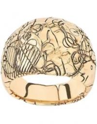 Guldbelagt ring med fancy indgraveret mønster Rosalba