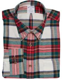 Regent Regular-Fit Sport Skjorte, Flannel, Button-Down krave