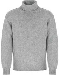 Melange lysegrå uldblanding sweater